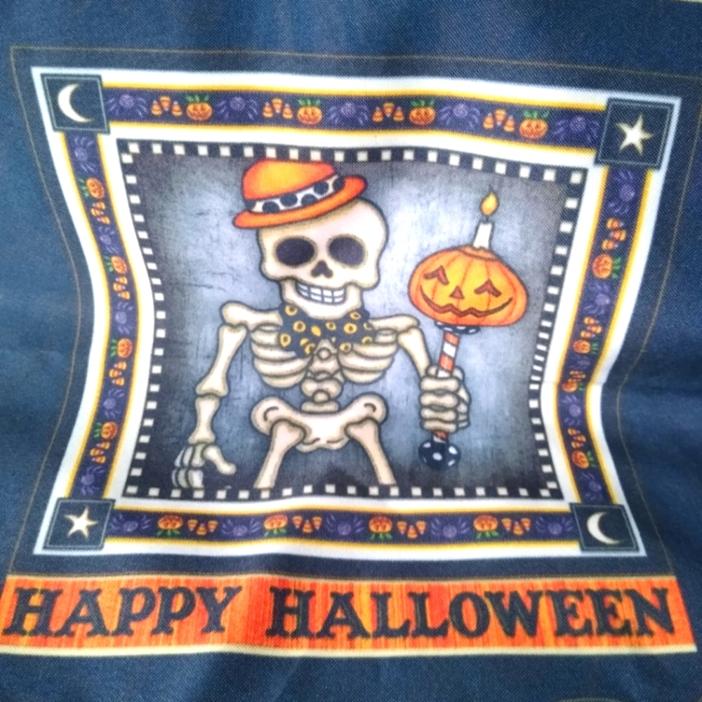 Dan Morris Halloween Skeleton flag banner new